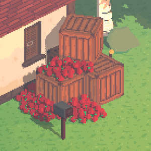3d Retro Pixel Isometric Outdoors