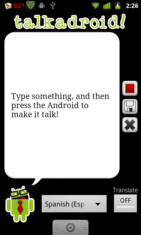 Talkadroid screenshot 1
